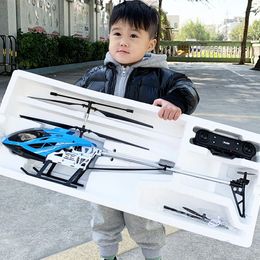 80cm Large Remotecontrolled Helicopter Antifalling RC UAV Durable Charging Model Toy Outdoor Aircraft Childrens Birthday Gift y240523
