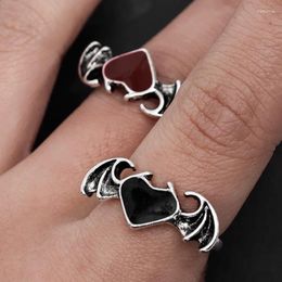 Cluster Rings Hip-Hop Retro Love Bat Ring Simple Personality Women's Trend Party Jewellery Gift