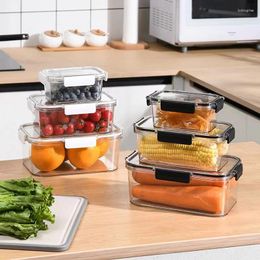 Storage Bottles Refrigerator Sealed Box Food Containers Lunch Compartment Fresh-keeping For Home Clear Crisper Dustproof Portable