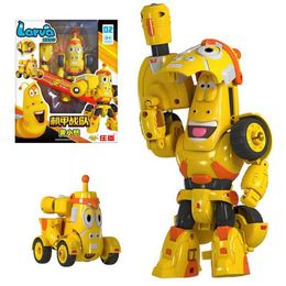 Transformation toys Robots High Quality ABS Fun Larva Transformation Toys Action Figures Deformation Car Mode and Mecha Mode for Birthday Gift Y240523