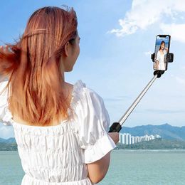 Selfie Monopods 4-in-1 expandable portable selfie stick and mobile phone tripod with detachable wireless remote control and fill light S2452207