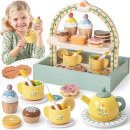 Kitchens Play Food Kitchens Play Food 2-layer dessert cake rack afternoon tea set kitchen toy Montessori pretends to be a game house WX5.21525856