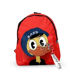 Backpack Fashion Quackity My Beloved Backpacks Boys/Girls Pupil School Bags 3D Print Keychains Oxford Waterproof Cute Small
