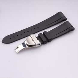 22mm Curved End Silicone Rubber Watch Band Straps Bracelets For Black Bay 243S