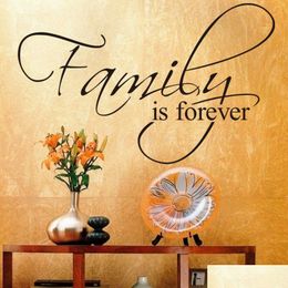Wall Stickers Family For Ever Sticker Home Decors Living Room Bedroom Decorative Removable Waterproof Drop Delivery Garden Decor Dhixy