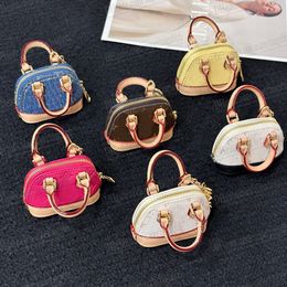 luxury bags women key wallet letter micro pouch bags with keychain coin purses ladies mini coin purses shell bags mens women bags totes pendant keychain charms