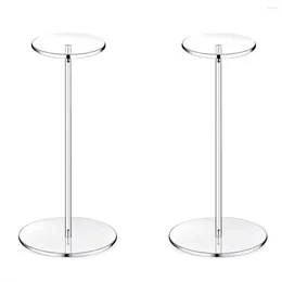 Jewellery Pouches Clear Acrylic Hat Stands For Display Rack Holder With Round Base Baseball Cap Storage Support