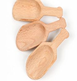 Bath Salt Powder Spoons Laundry Detergent Kitchen Utensils Mini Wooden Candy Flour Scoops Shower SPA Tool1689755