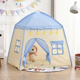 Children's Tent Playhouse Boys Girls Indoor And Outdoor Portable Oxford Cloth Pink, Blue Toy Small House