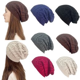 Woman Wool Hat Home Lady Winter Warm Beanies Knitted Hats