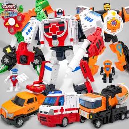 Transformation toys Robots Original Hello Carbot The Save League Transformation Mecha Robot Korea Action Figures FIENT UNICREWZER Deformed Vehicle Toy Y240523