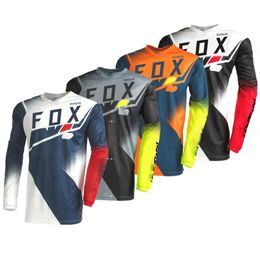 Men's T-shirts Rvouei Fox Enduro Cycling Jersey Short Sleeve Dh Motocross Downhill Suit Bmx Mountain Bike Riding Mtb Breathable Shirt 9ecm