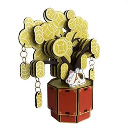 Decorative Figurines 3D Wooden Puzzle Music Box Model Building Kits Crafts DIY Toy Tables Centrepiece For Family Kids Collectible