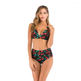 Women's Swimwear 2024 Woman High Waist S-3XL Bikini Big Women Bathing Suits Floral Vintage Female Sexy Bather Swimsuits