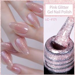 LILICUTE Nude Pink Glitter Gel Nail Polish 152 Colours Sparking Sequin All For Manicure Semi Permanent Soak Off Art Varnish 240510