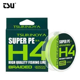 Lines TSURINOYA X4 Braided Fishing Line H4 48lb Drag Ultra Smooth Hight Strength Braid 4 Weaves Super PE Line Xdgtp