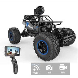 Diecast Model Cars HD WIFI Camera RC Alloy Die Cast Car APP Control Mode Bigfoot Monster Climbing Off Road Remote Control Vehicle Boy Girl Gift T240521