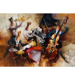 Canvas art oil Paintings Rhythm Jazz Hand painted modern abstract artwork for bedroom decor1149212