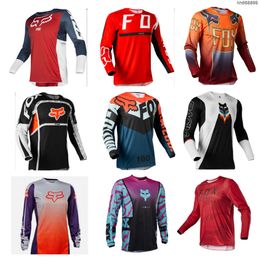 Men's T-shirts Outdoor T-shirts Speed Descending Mountain Bike Cycling Suit Long Sleeved Top Mens Summer Off-road Motorcycle Suit T-shirt Rlof