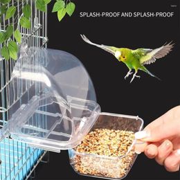 Other Bird Supplies Cage Feeder Transparent Parrot Birds Water Hanging Bowl Parakeet Box Pet Plastic Food Container