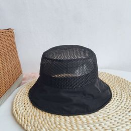 Children Wide Brim Hole Fisherman Baby Hat Summer Outdoor Kids Sun Visor Mesh Bucket Hats Infant Boys Girls Beach Cap