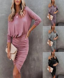 2021 Brand Womens Fashion Sexy Dresses Wind Fine Flash Tight Solid Colour Designer3762870