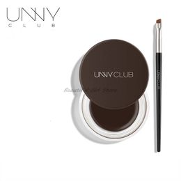 Unny Club Eyeliner Cream Matte Waterproof Ointment Brush Quick Dry Long-lasting Smudge-proof Eyeliner Korean Makeup Cosmetics 240523