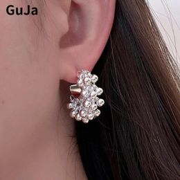 Hoop Earrings Fashion Jewellery Sweet Korean Temperament Shiny Tassel Bead For Girl Women Gifts Pretty Ear Accessories Selling
