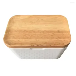 Storage Bottles Butter Box Large Airtight Dish Food Cheese Freshness Keeper Container Wood Holder With Lid El Kitchen Tools