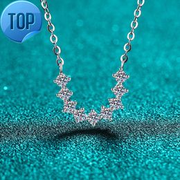 2024 New White Gold Tarnish Free Necklace S925 Sterling Silver Designer Jewelry Vintage Moissanite Diamond U Shape Pendant