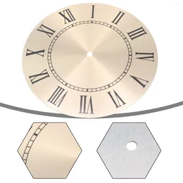 Wall Clocks 9.5 Inch 243mm Aluminium Metal Clock Dial Face Replacement Roman Numeral