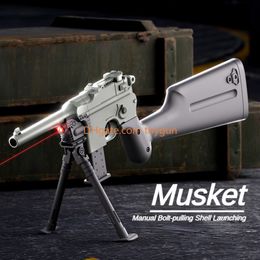 Musket Soft Bullets Toy Gun Blow Back Shell Ejected Launcher Outdoor Cs Pubg Game Prop Foam Dart Look Real Moive Prop Collection Birthday Gifts for Boys Fidgets Toys