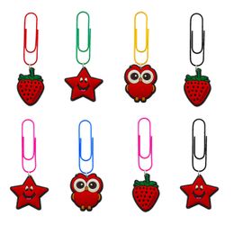 Pins Brooches Red Cartoon Paper Clips Nurse Gift Book Markers For Office Bk Bookmark Clamp Desk Accessories Stationery School Funny Bo Otdar