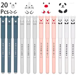 20Pcs Erasable Gel Pens Cute Cartoon Animal Rollerball Ink For Adult Writing Kids Calligraphy Note Taking