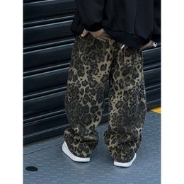 Krawattenfärbter Leopard 2023 Herbst Winter Koreanischer Stil Big Boys Straight Bein VEET Casual Kids Handsome Hosen L2405