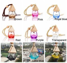 Car Bottle Pendant Oil Essential Diffuser Colors 9 Bag Clothes Air Ornaments Freshener Empty Glass ZX Perfume BH19082032347