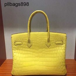 BK Totes Designer Bag Crocodile Leather 7a Handbag line yellow sun yellow two points 25 30