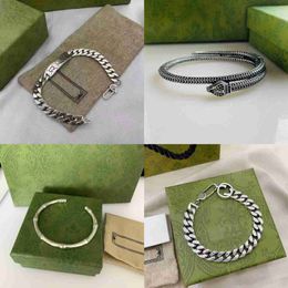 Classic bangles designer Titanium Steel Cuff fashion bangle skull snake bracelet Womens Mens cool women men sliver bracelets Jewellery Gift