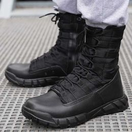 Outdoor Shoes Sandals Black Tactical Combat Boots Men Outdoor Hiking Desert Army Boots Lightweight Breathable Male Ankle Boots Jungle Shoes