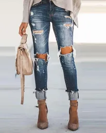 Women's Jeans 2024 Pants Retro High Waist Women Ripped Cutout Full Length Mother's Denim Vaqueros Mujer