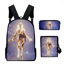 Backpack Creative Strayed Lights Game 3D Print 3pcs/Set Pupil School Bags Laptop Daypack Inclined Shoulder Bag Pencil Case