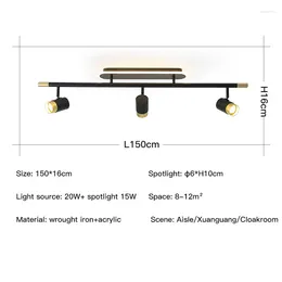 Chandeliers Modern LED Chandelier Nordic Simple Creative Long Track Spotlights Are Suitable For Ceiling Lamps In Living Room Kitchen