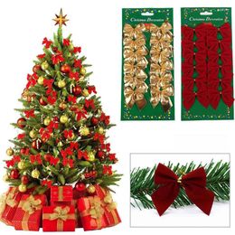 Decorative Flowers Cute Tree Bowknot Christmas Party Ornament Decor Decoration Wedding Hanging Home