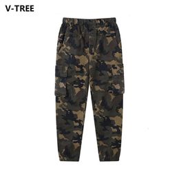 2022 Spring Autumn Pants Camouflage pojkar jeans tonåring stora byxor barn kläder l2405