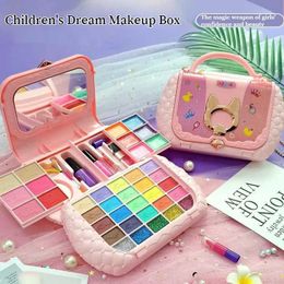 Beauty Fashion Simulated game set with makeup box fashionable and portable game set childrens washable makeup girl beauty toy childrens girl gift WX5.21