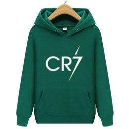 Men's Hoodies Sweatshirts Cristiano Ronaldo Hoodie CR7 Printed Street Clothing Football Star Mens Fashion Sports Shirt Hooded Top Pullovers Q240522