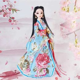 Dolls A new 30cm full set of Chinese style clothing doll set with 1/6 Bjd dolls and head worn girls playing house decoration toys S2452307