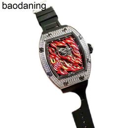 Swiss ZF Factory Watches Wristwatch Luxury Designer Men's Diamond Studded Sky Star Fully Automatic Mechanical Watch Fashion Tape Personalized Sports