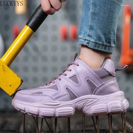 Boots Men Women Safety Shoes Anti-smash Anti-puncture Work Breathable Lightweight Sneakers Indestructible