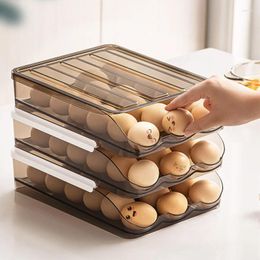 Storage Bottles Refrigerator Egg Container Keeping Fresh Box Kitchen Transparent Holders Fridge Organiser